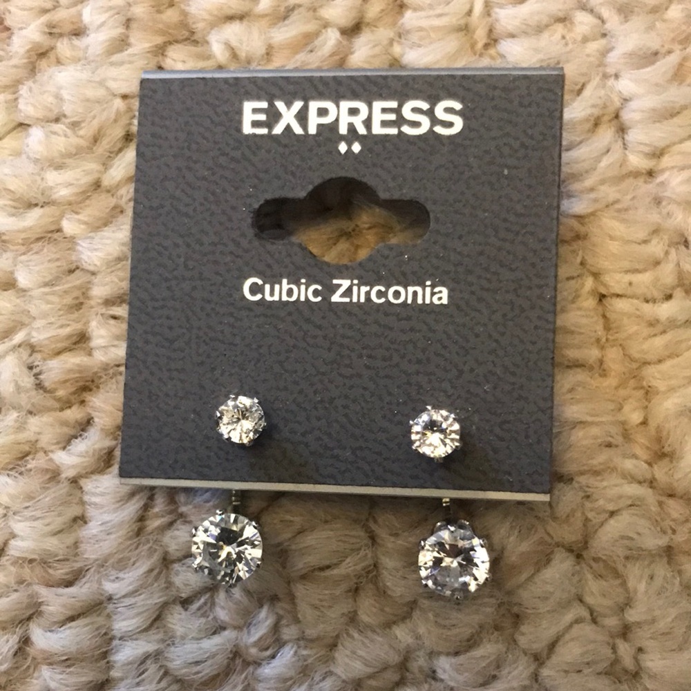 Delicate jacket cubic zirconia earrings